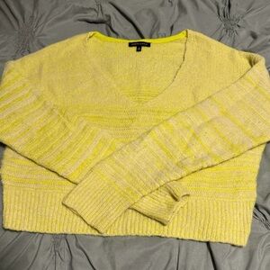 Kendall & Kylie Yellow V-Neck Sweater